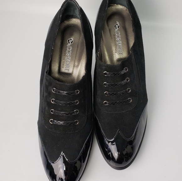 Confort Heeled Oxford Style Career - Picture 3 of 11